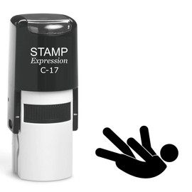 stampexpression - Falling Person Self Inking Rubber Stamp - Black Ink (A-62075)