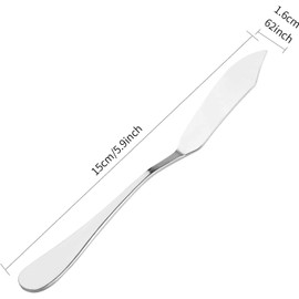 KINMINGZHU 8pcs Stainless Steel Butter Knife, Cheese/Butter Spreaders, Breakfast Spreads Knives,Cheese and Condiments