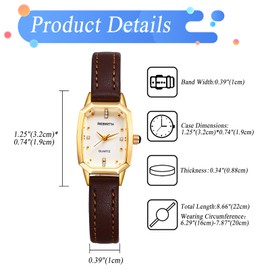 Wristwatch, Women's Genuine Leather Strap, Analog Square Watch: Waterproof, Antique, Simple, Stylish, Leather Strap, Square Watch, Fashion Accessories- Birthday, Anniversary, Valentine's Day