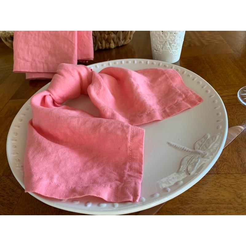 Eight Owls Linen Napkins – 100% Pure Stonewashed Linen Cloth