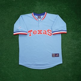 Majestic Juan Gonzalez Texas Rangers Cooperstown Men's Blue Road Throwback Jersey - L