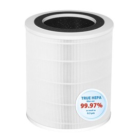 BreshAir KJ350 True HEPA Replacement Filter Compatible with AOPO KJ-350 and ABTOP AP350 Air Purifiers, 3-in-1 H13 Grade HEPA Filter with Activated Carbon Filter, 1-Pack