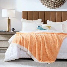 CLOUDS HUG Knit Throw Blanket for Couch - Super Soft Bed Blanket， Fluffy Fuzzy Plush Faux Fur Blankets for Sofa ，50" x 60"