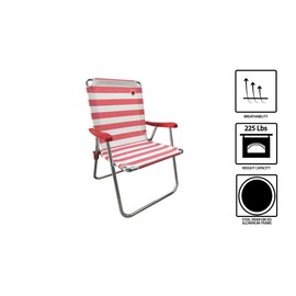 OmniCore Designs New Standard Folding Chair (2 Pack) - Red/White