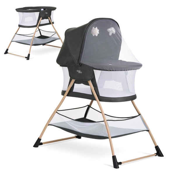 Evolur Cozy Dreamer Bassinet in Black