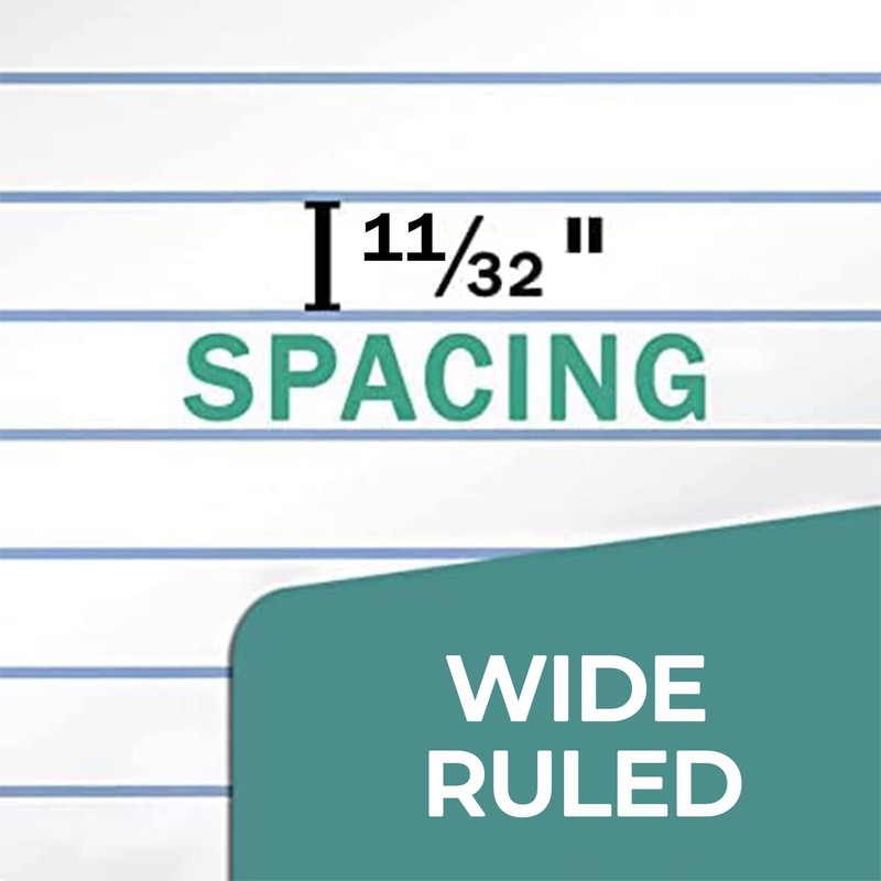 Rosmonde 5 Pack Composition Notebook Wide Ruled, 200 Pages (100