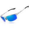 BIRCEN Polarized Mens Sunglasses: UV Protection Black Blue Shades for