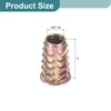 sourcing map 25Pcs Threaded Inserts, 3/8"-16x1" Zinc Alloy Hex-Flanged Nut