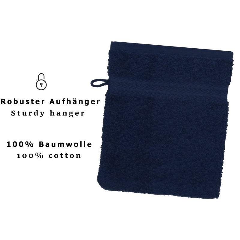 Wash Mitt Set 10 Pieces PREMIUM 100% cotton quality 470gsm,