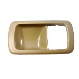 PT Auto Warehouse TO-2532E-2RH - Embellecedor para manilla de puerta interior interior, color beige/marrón claro - Lado del pasajero