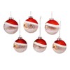 Kurt Adler 80MM Clear and White Santa and Snowman Glass