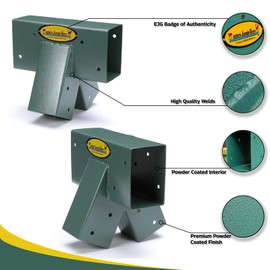 Easy 1-2-3 90° A-Frame Swing Set Bracket Heavy Duty for Ez, Simple Install - DIY Swing Set Parts