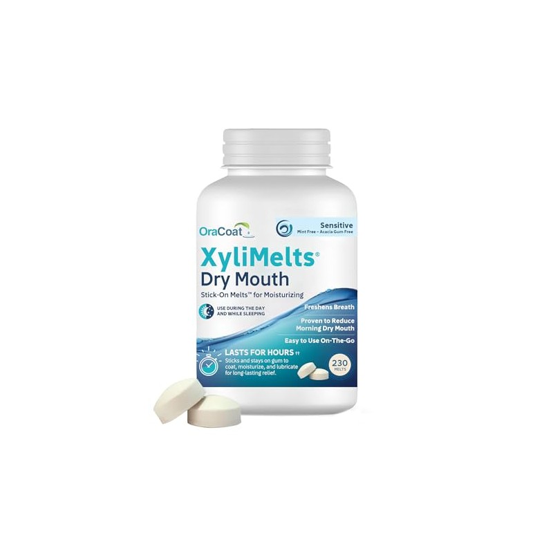 Oracoat XyliMelts Dry Mouth Relief Acacia Gum-Free Xylitol 230 Ct