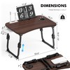 Lap Desk for Bed Adjustable Height, Foldable Bed Table with