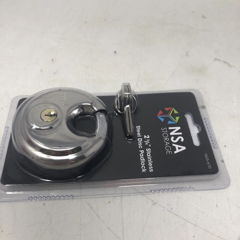 NSA storage 2 3/4" stainless steel disc padlock {NSA-670} -1