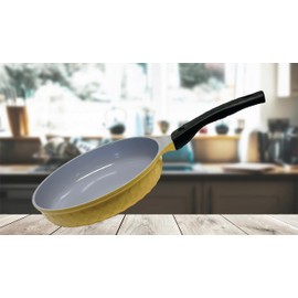 10" Ceramic Coating Interior and Exterior Cooking Frying Pan, Made In Korea
