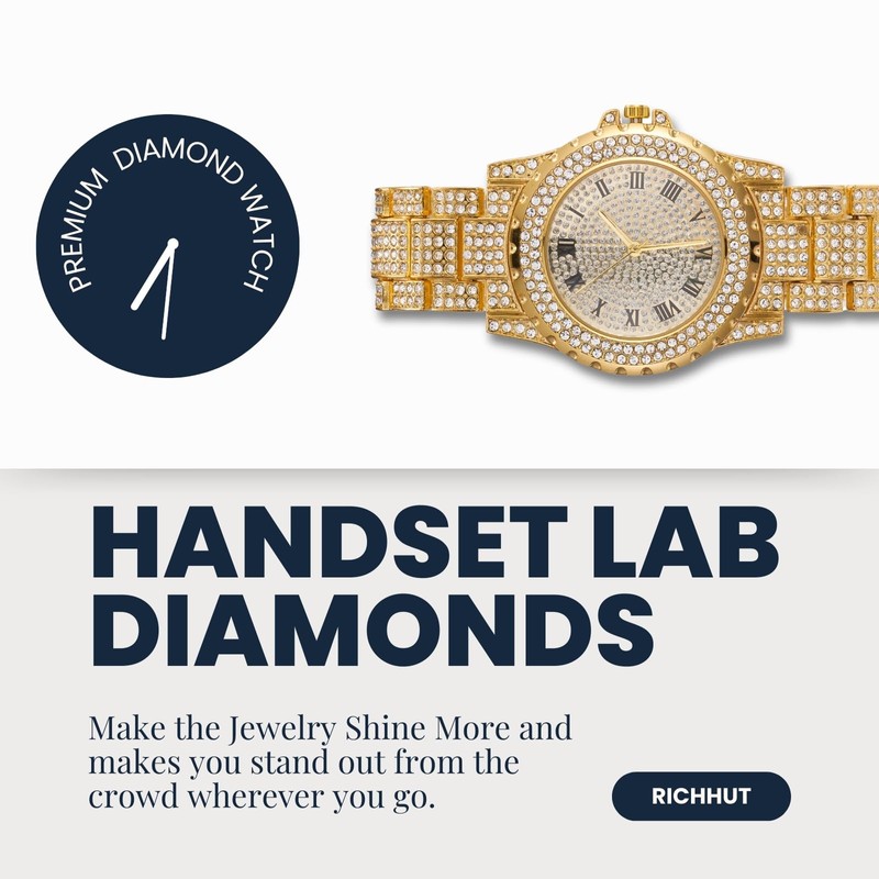 richhut Luxury Diamond Watch for Kids Teen - Iced Out