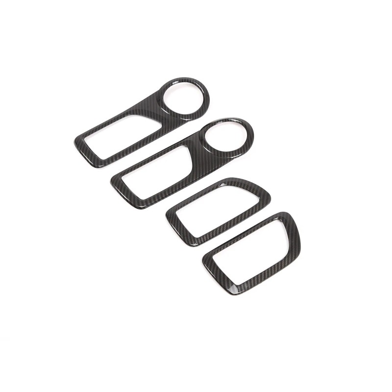 momocar ABS Carbon Fiber Door Inner Handle Bowl Frame Trim