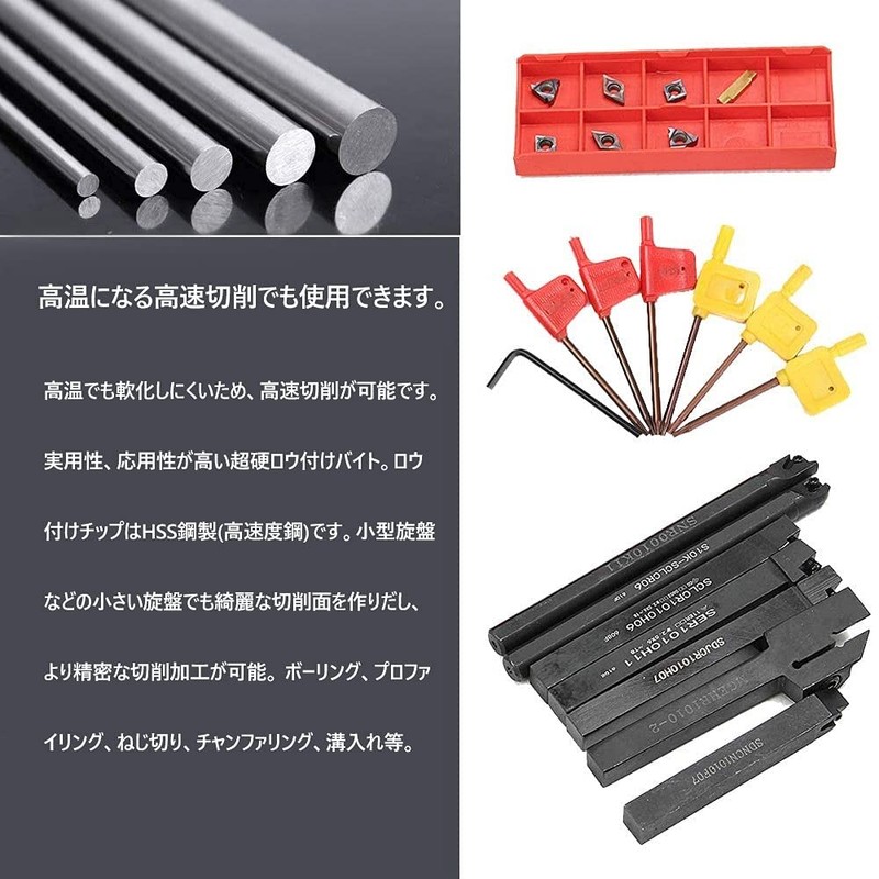 Hinevey 21 Piece Set of 21 Lathe Bites, 0.4 inches