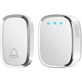 Monbelle Timbre Inalámbrico Impermeable Con Luz Led 1 Transmiso 1 Rec