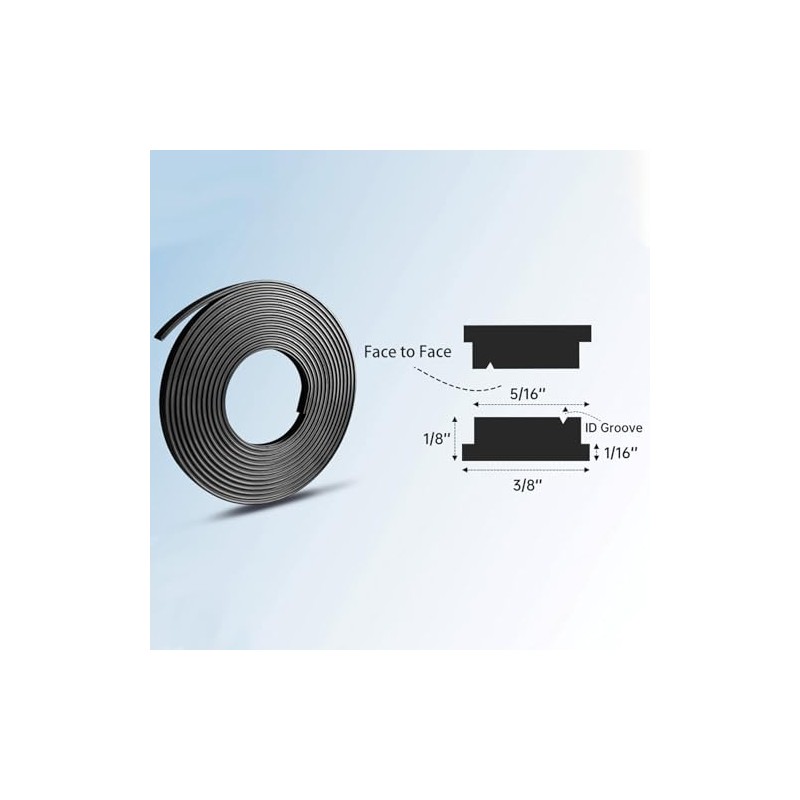 Magnetic Strips for Shower Door 3/8" Width X 1/8" Thickness,Framed