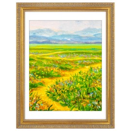 Golden State Art, 18x24 Ornate Vintage Photo Frame with White Mat for 16x20 Pictures or 18x24 Without Mat, Antique Gold Color