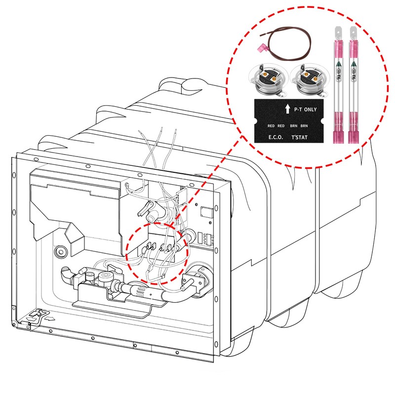 VORIGY RV Water Heater Thermal Cutoff Kit - ECO Thermostat