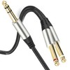 Tunghey 2m 1/4" Insert Cable, Stereo to Dual Mono Y