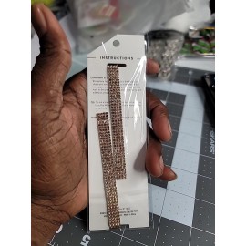 Champagne Rhinestone Border Sticker ST4