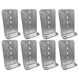 A.A 8 Pack 8" Galvanized L-Type Boat Trailer Bunk Bracket, Heavy Duty