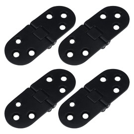 T Tulead Folding Flip Top Hinges Zinc Alloy Butler Tray Hinge Black Round Edge Folding Table Hinge Flap Hinges Pack of 4 with Screws