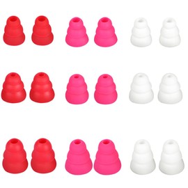SNHTLS Earbud Tips Replacement Earbud Tips Earbud Replacement Tips Triple Flange Earbud Tips Conical Ear Tips for Earbuds Compatible with 3.8mm-5.5mm Headphone Ear Bud Tips S/M/L 9 Pairs