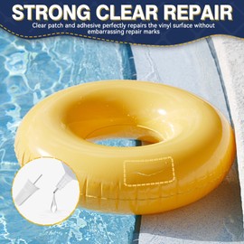 Vinyl Repair Kit Transparent, Air Mattress Patch Kit Heavy Duty, Pool Liner Patch Waterproof, for TPU, EVA, ABS, PVC, Inflatables, Swimming Pool, etc (15ml, 2Pack)
