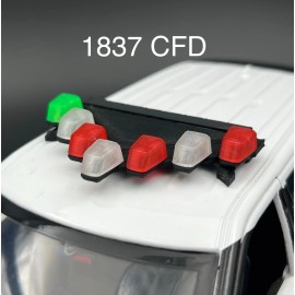 LED Ready Lightbar 1/18 LED Ready Chicago Fire Federal Signal Vector Vision Lightbar Car CFD Green