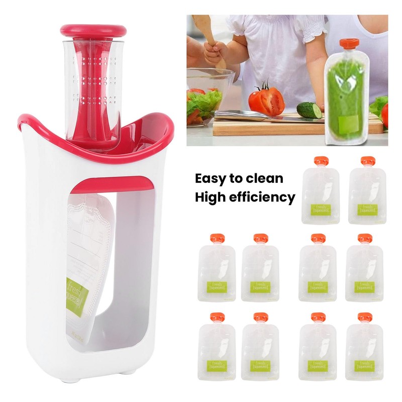 Squeeze Station, Pouch Filling Station Portable Puree Squeezer with Subpackage