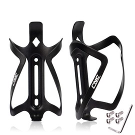 CNC Bike Water Bottle Holder, 2-Pack Bike Water Bottle Cage for Road Bike/Mountain Bike，Black