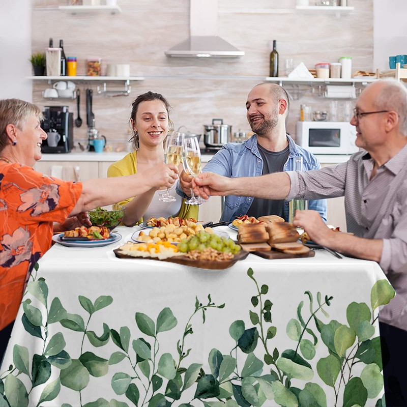 Tablecloth Rectangular Floral Wipe Clean Tablecloths Polyester Table Cloth Water