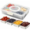 WanshengLe 4 Compartment Stainless Steel Snackle Box 3.82L with Lids