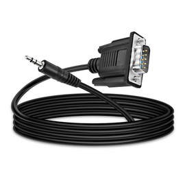 MEIRIYFA DB9 to 3.5 mm Serial Cable, RS232 DB9 9 Pin Male to DC3.5 mm (1/8 Inch) TRS Stereo Male Serial Data Cable - 1.8 m (DB9 Male)