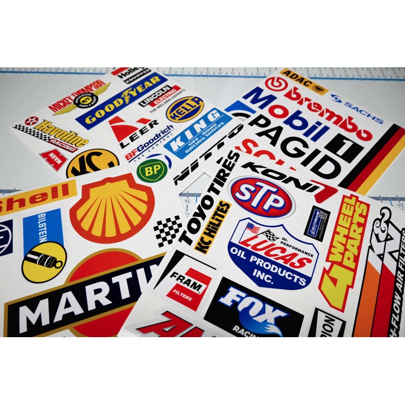 Autobahn Signs Motorsport Decal Set - Nascar - 4x4 -