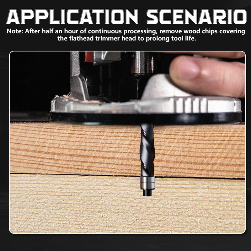 CSOOM Down Cut Spiral Flush Trim Router Bit with Double