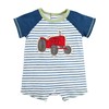 Mud Pie Baby Boy Printed Tractor Shortall; 12-18 Months
