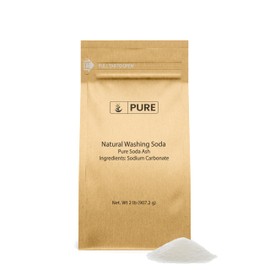 Pure Original Ingredients Natural Washing Soda (2 lb) Multipurpose Cleaner, Water Softener, Stain Remover