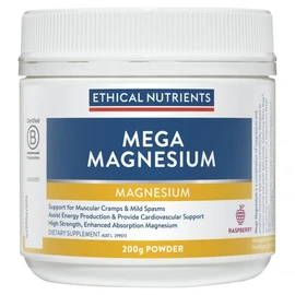 Ethical Nutrients Buy Ethical Nutrients Mega Magnesium Powder Raspberry 200g Online