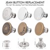 12 Sets Button Pins for Loose Jeans, No Sew and