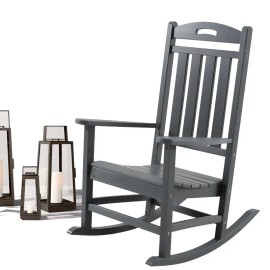 Polydun Single Outdoor Plastic Rocking Chair NDm4bvIXi4xc8f