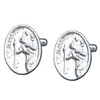 St Christopher Cufflinks, Religious Cufflinks, Pewter Cufflinks, Handcast by William