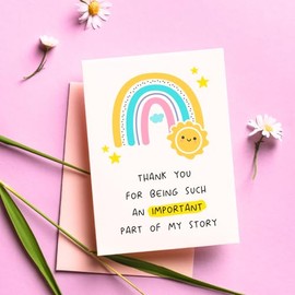 Rainbow Important Part Of My Story, Thank You Card, Perfect for Teachers and Teaching Assistants, End of Year Teachers Cards and Gifts