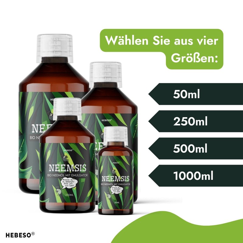 HEBESO® NEEMSIS Organic Neem Oil with Natural Emulsifier, Ready to