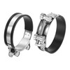 sourcing map T-Bolt Hose Clamp, 2Pcs 86-91mm Adjustable Stainless Steel